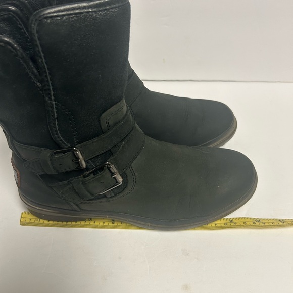Ugg Boots Simmons Waterproof Rain Outdoor Black Leather Women 6-6.5 Comfort - Picture 13 of 15